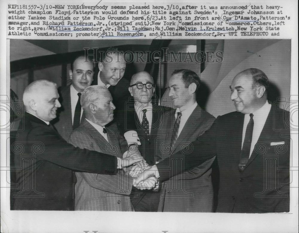 1959 Press Photo C. D'Amato, Richard Patterson, Jr., W. Zechendorf, Jr. - Historic Images
