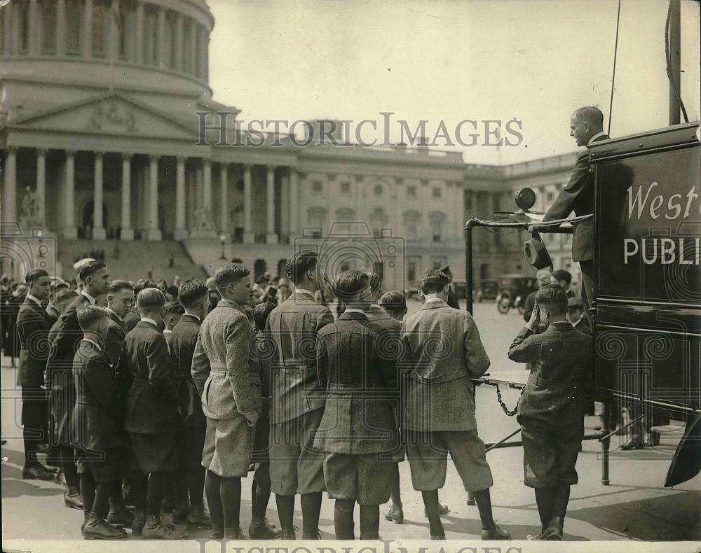 1924 Press Photo Senator Claude Pepper Addressing Youth - Historic Images
