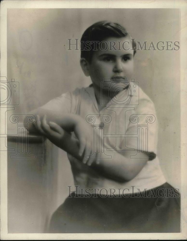 1934 Press Photo Young boy Portarit - Historic Images