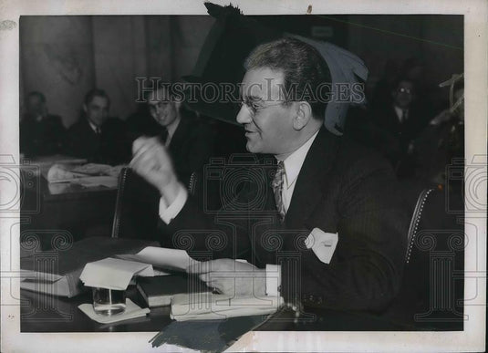 1937 Press Photo Judge Ferdinand Pecora of New York Testifies before Senate - Historic Images