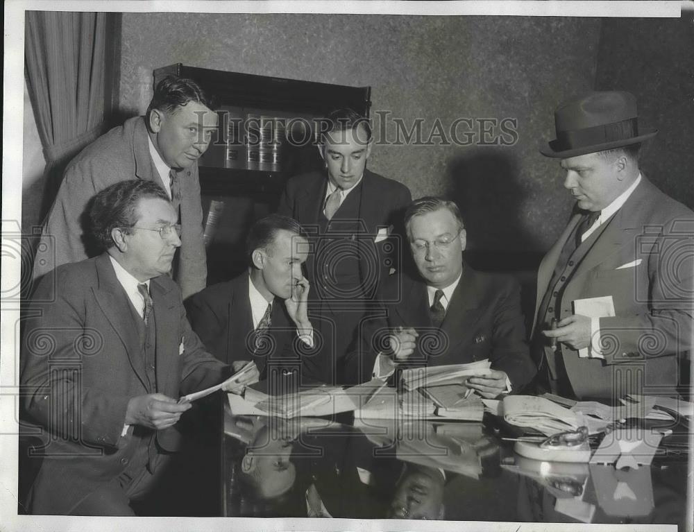 1933 Press Photo Nelson Brothers Company Investment Investigation After Raid - Historic Images