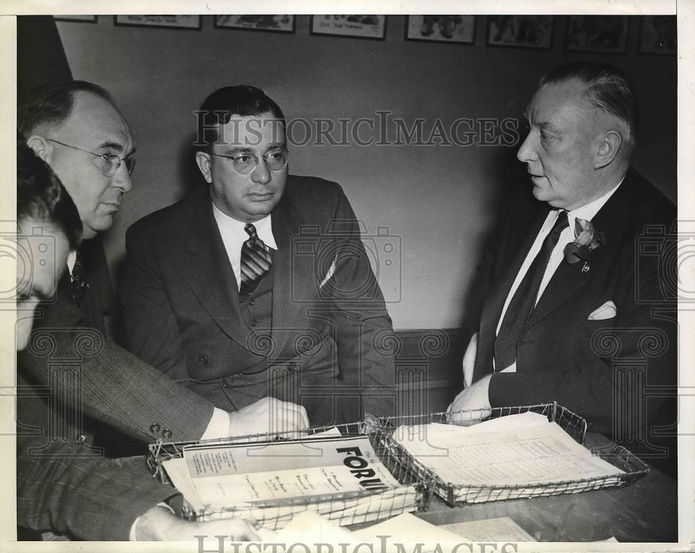 1938 Press Photo Davis Klegman Witness Capt Bert Wallis Joe Taylor Los Angeles - Historic Images