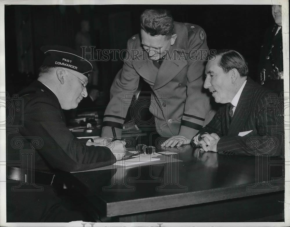 1942 Press Photo J. R. Demorest, Sen. Claude Pepper, Gen. L. Hershey - Historic Images