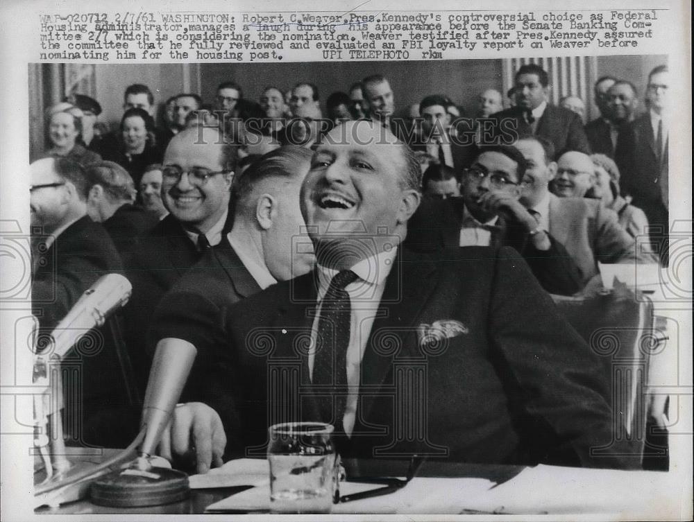 1951 Press Photo Robert C. Weaver Pres. Kennedys Fed. Admin - Historic Images