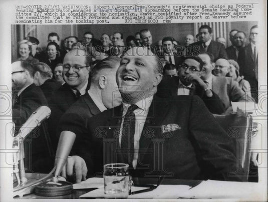 1951 Press Photo Robert C. Weaver Pres. Kennedys Fed. Admin - Historic Images