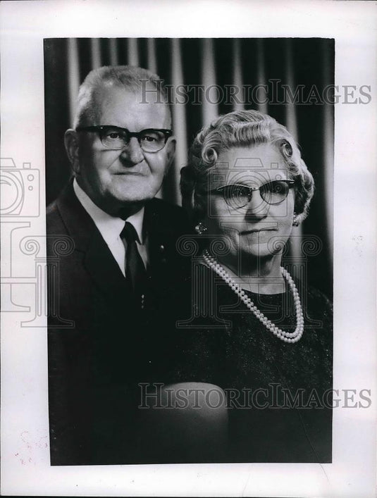 1967 Press Photo Mr & Mrs John Janoco Celebrate Golden Anniversary - Historic Images