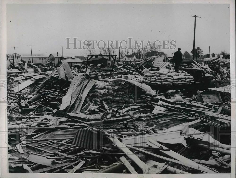 1938 Press Photo Tornado Damage Rodess La - Historic Images