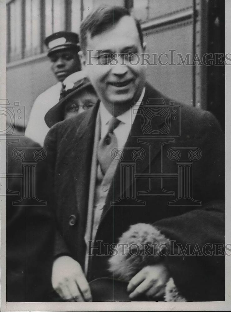 1934 Press Photo Dr. George F. Zook direcot United States Bureau of Education - Historic Images