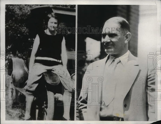 1933 Press Photo Mrs. Moreland and John porter after shooting - Historic Images