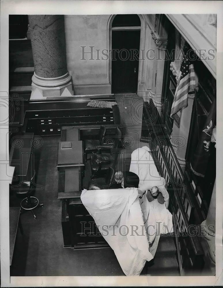 1947 Press Photo Albany New York Gallery State Assembly Chamber - Historic Images