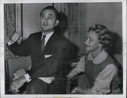 1964 Press Photo Mrs Lurline Wallace & Governor of Alabama George Wallace - Historic Images