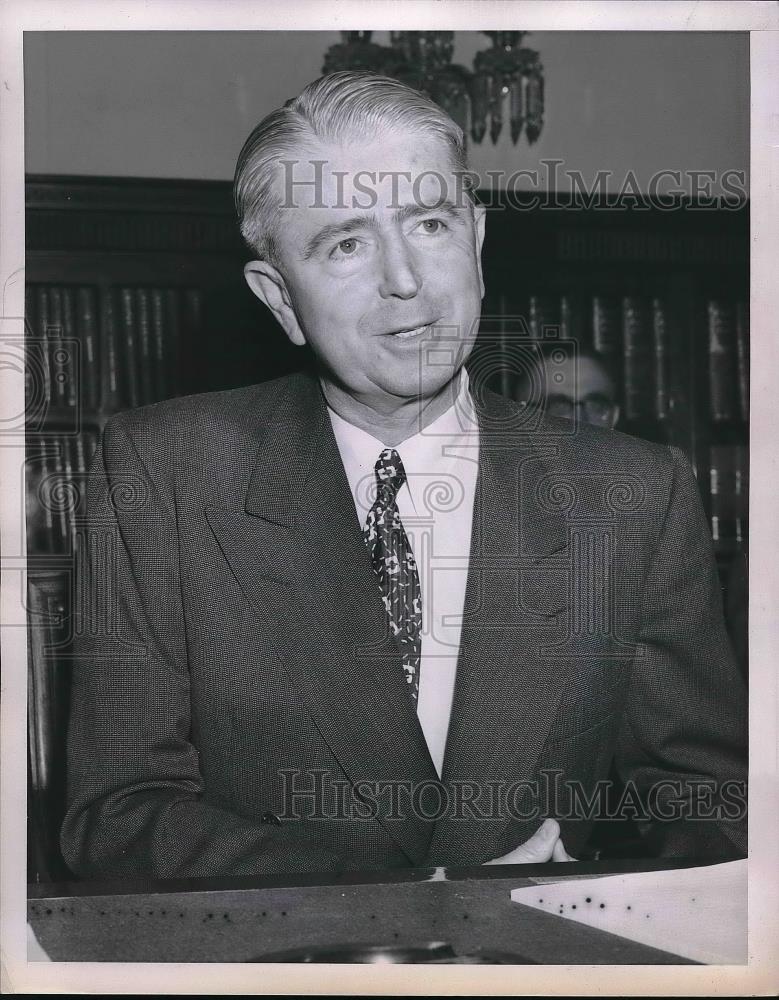 1951 Press Photo Lt Gen Albert Wedemeyer Testifies Senate Anti-Subversives Comm - Historic Images