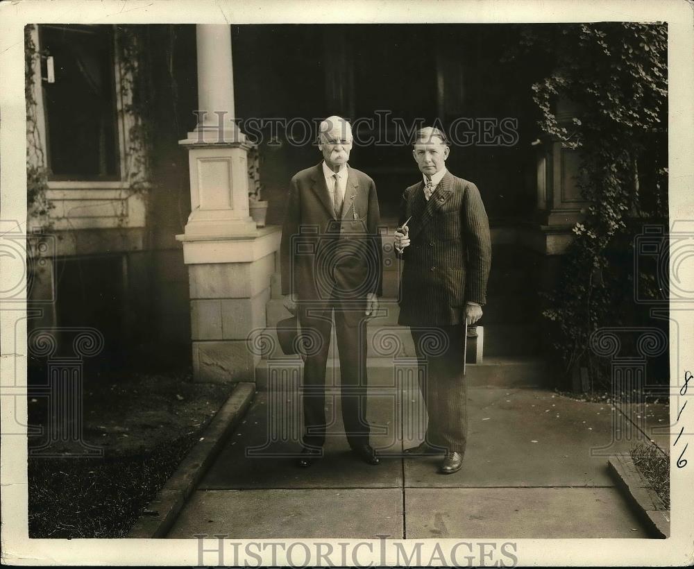 1924 Press Photo Brig General Dawes &amp; Professor JH Chamberlin - Historic Images