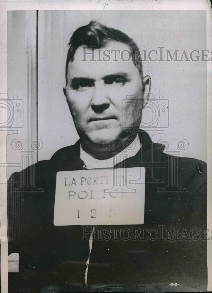 1936 Press Photo Harlan Crouch, 40, named as slayer of Agent John Foster - Historic Images