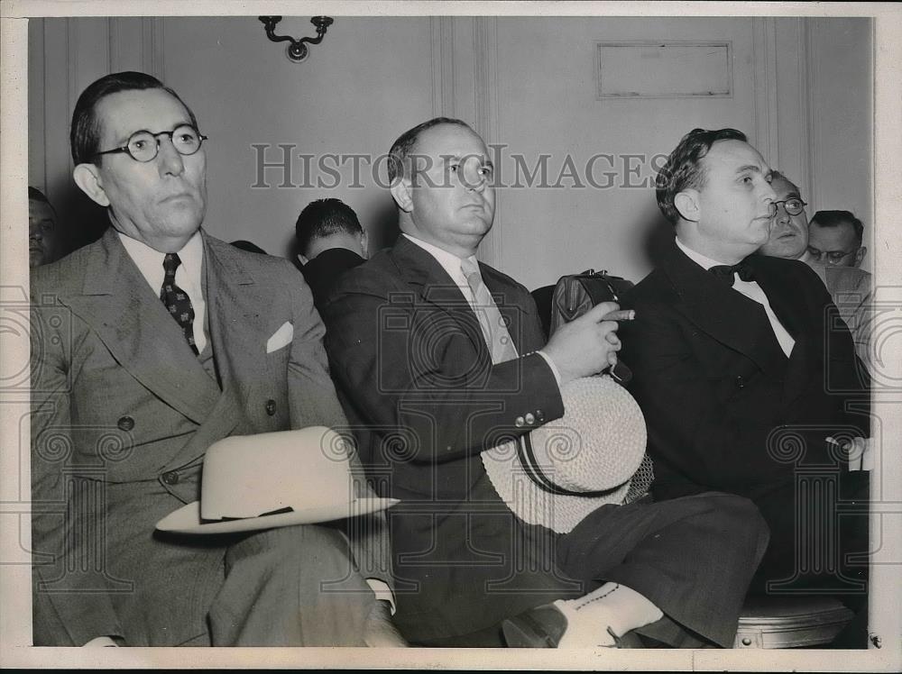 1940 Press Photo Sen. Claude Pepper, Roy V. Harris, Gov. H.D. Rivers - Historic Images