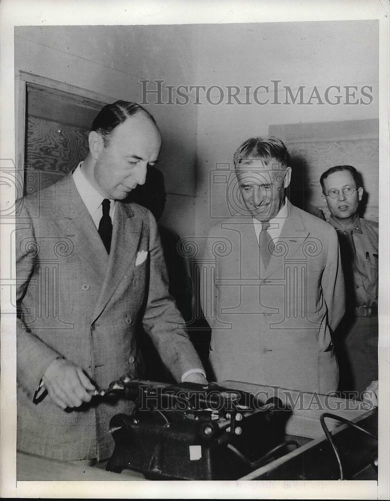 1942 Press Photo Sec. War Henry L. Stimson, Asst. Sec. War Robert Lovett - Historic Images