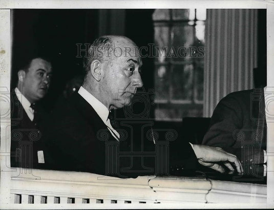 1935 Press Photo Lt Col Gordon Reel Aviator Civil Engineer New York City Hearing - Historic Images