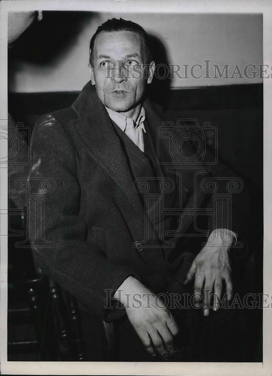 1945 Press Photo Charles Bohme Confessed to Arson - Historic Images