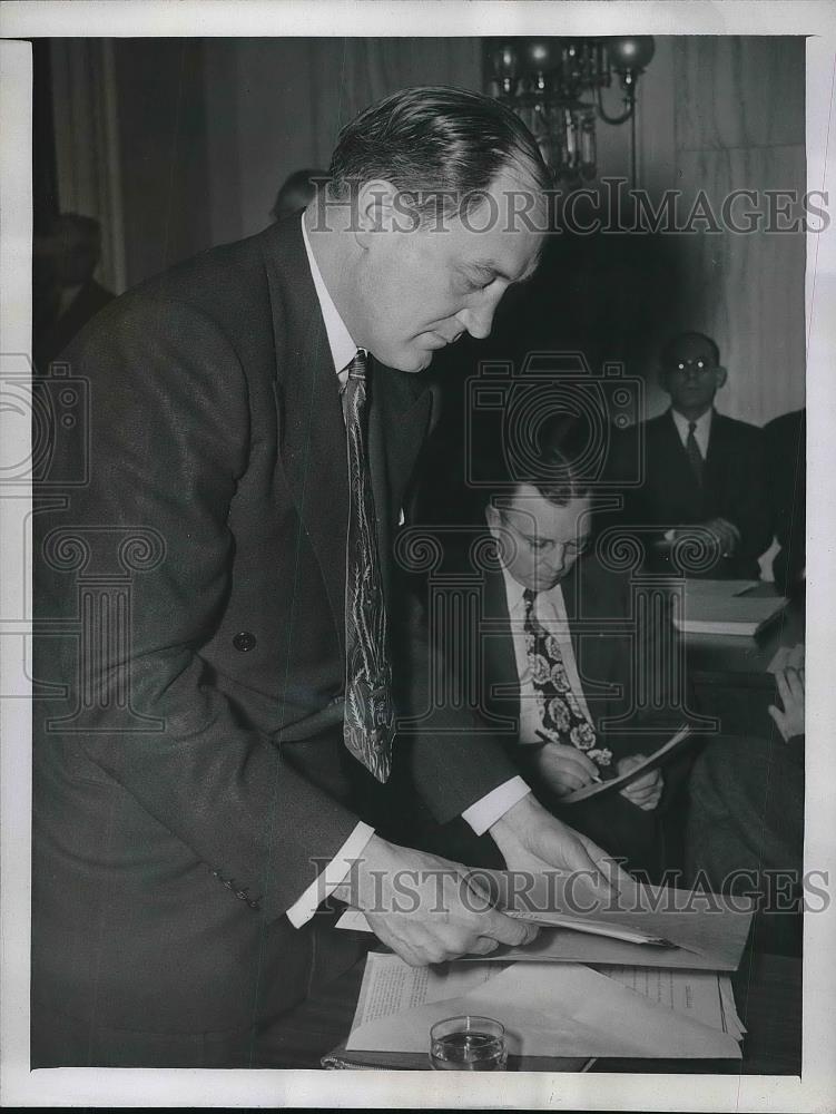 1946 Press Photo Edwin W. Paule PResident Turman undersecretary Navy - neb20372 - Historic Images