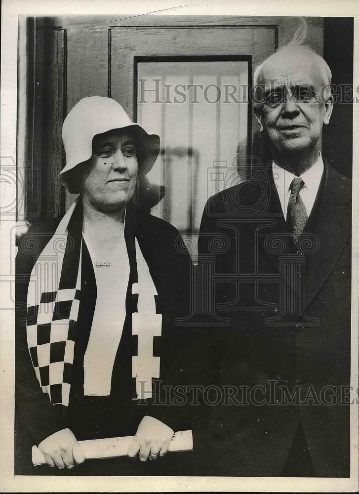 1931 Press Photo Professor Walter Williams with his wife - neb07460 - Historic Images