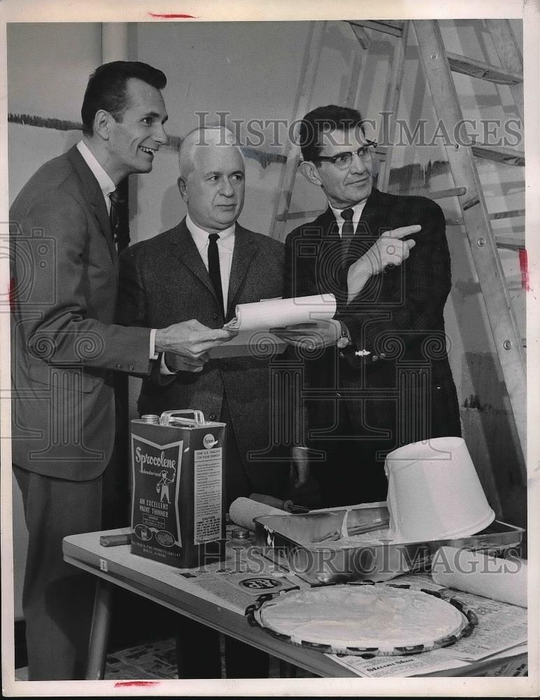 1960 Press Photo Gale Ward, Leo De Capua, Jerold Paley, Coordinator of W. Side - Historic Images