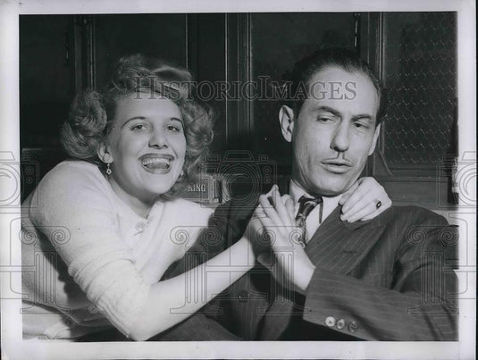 1945 Press Photo Antoinette Zeszastiriskia, William Mace Bigamy Charges - Historic Images