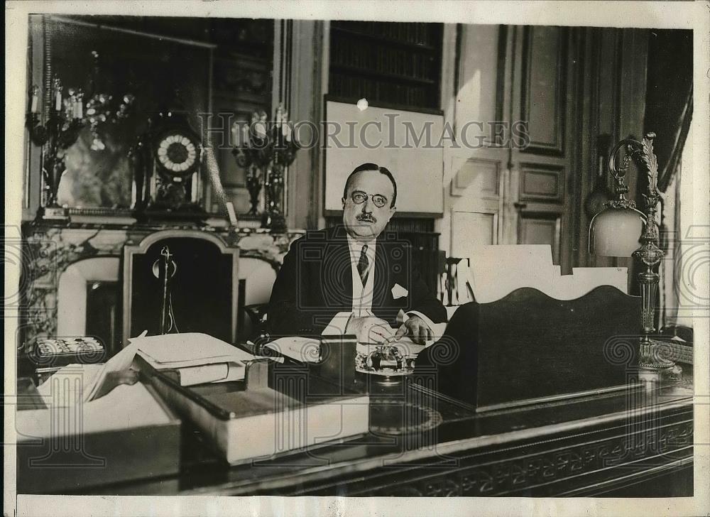 1929 Press Photo M. Tardieu, Premier of France - Historic Images