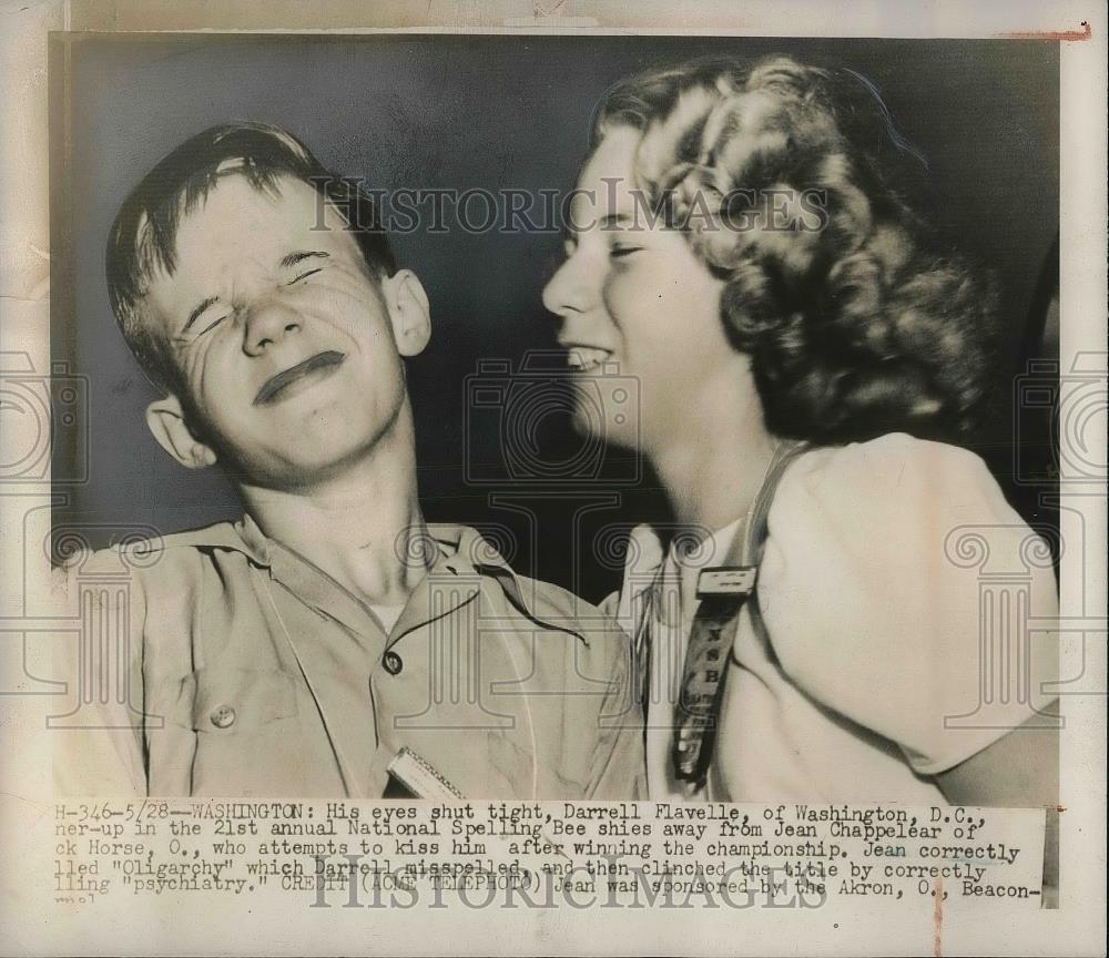 1948 Press Photo 21st Annual National Spelling Bee Jean Chappelear Won - Historic Images