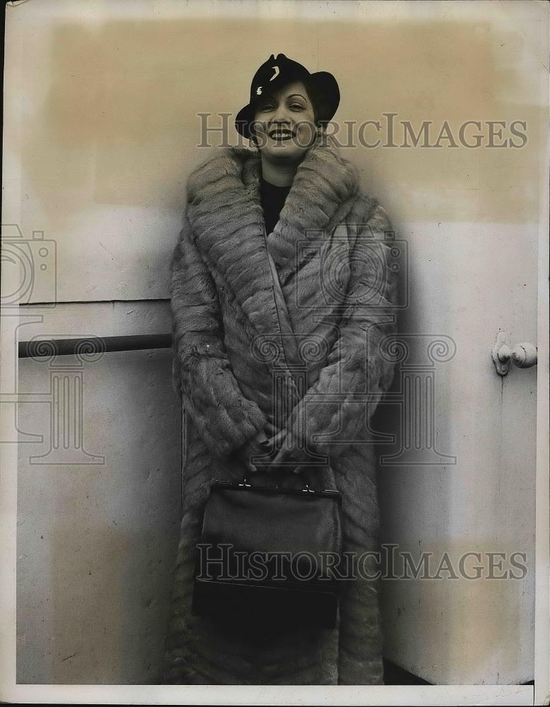 1934 Press Photo Countess De Cavadonga wife of Spanish Crown Prince. - Historic Images