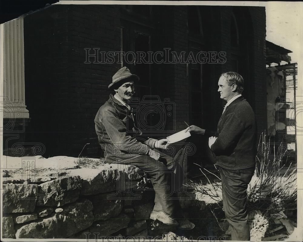 1932 Press Photo Leonard Nicholls John Doran Mayor City - Historic Images