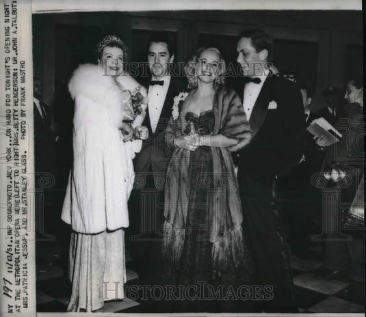 1951 Press Photo Mrs. Betty Henderson, Mr. John Talbot, Mrs. P. Jessup - Historic Images