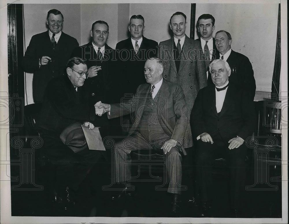 1934 Press Photo AFL leaders of Ohio meeting in Washington - Historic Images
