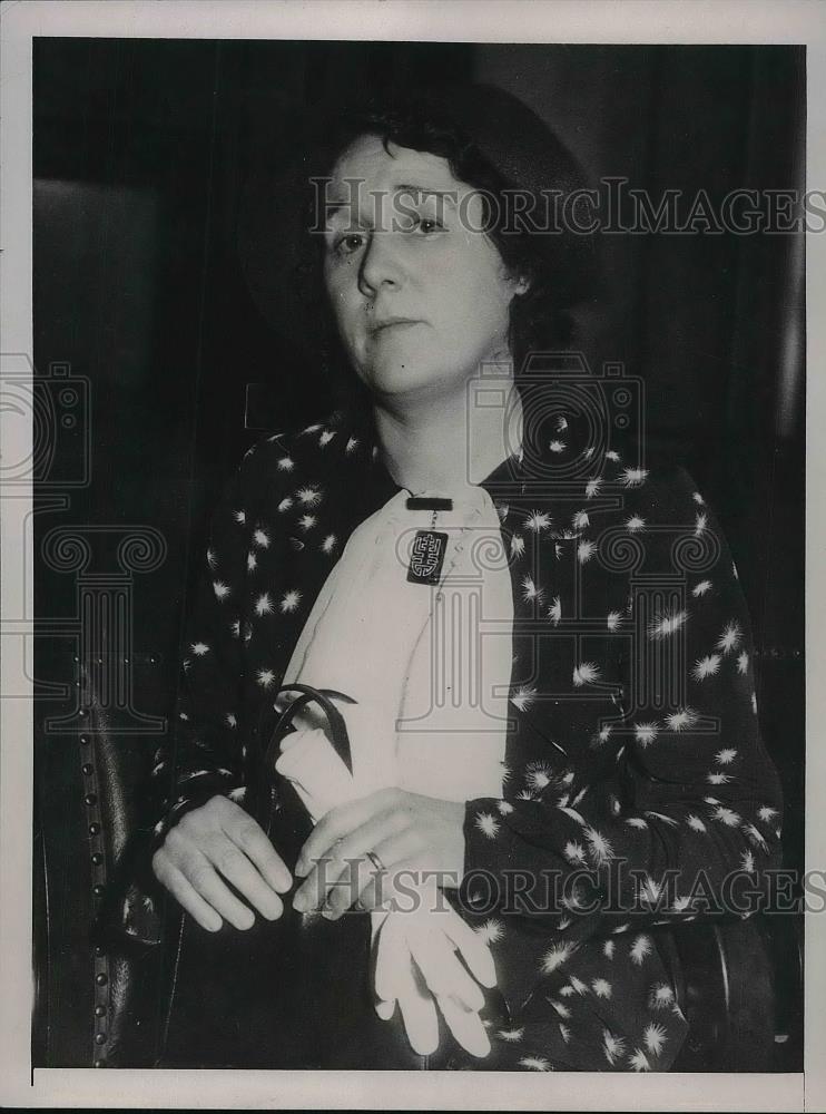 1936 Press Photo Mrs. Lillian May Bartholomew in Custody Case for Son Freddie - Historic Images