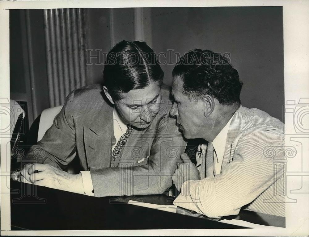 1939 Press Photo Senator James Murray Allen Ellender Wagner Health Bill Hearing - Historic Images