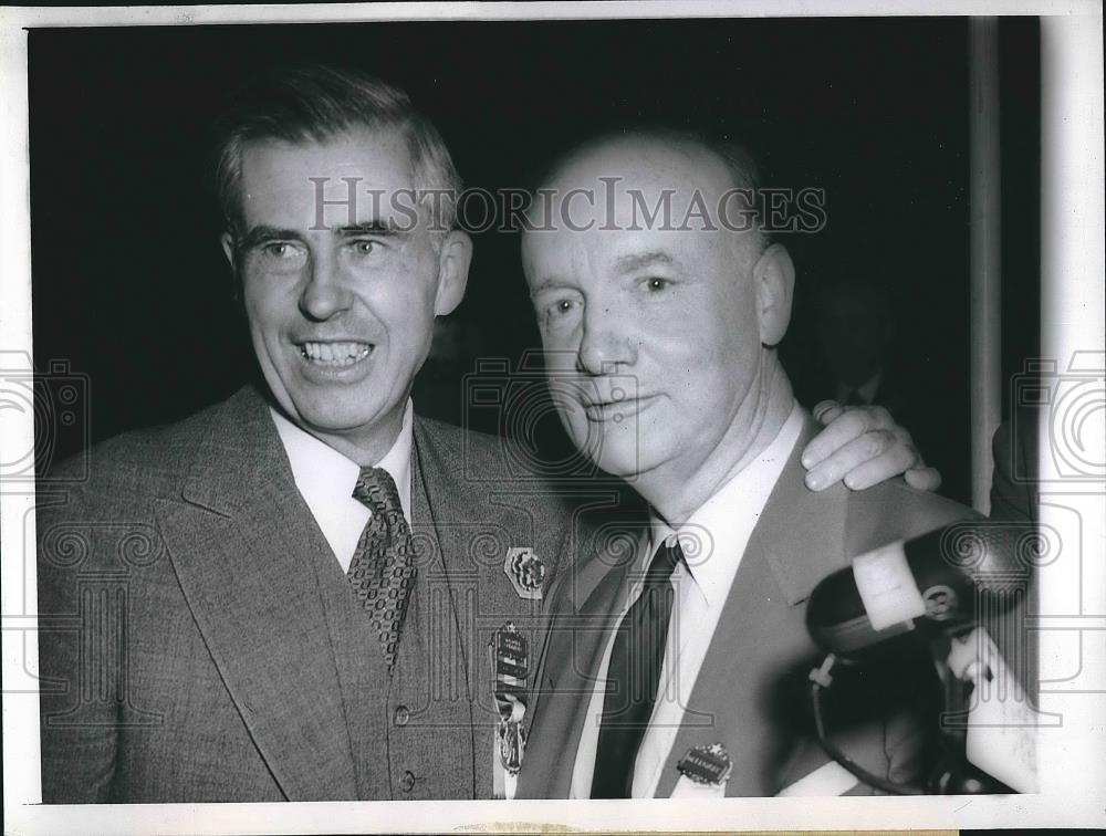 1944 Press Photo VP Henry Wallace &amp; Judge Richard Mitchell at Dem. Nat&#39;l Conv. - Historic Images