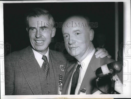 1944 Press Photo VP Henry Wallace & Judge Richard Mitchell at Dem. Nat'l Conv. - Historic Images