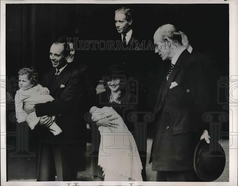 1938 Press Photo Lord Halifax, Charles Wood, Susan Olana and Caroline Wood - Historic Images