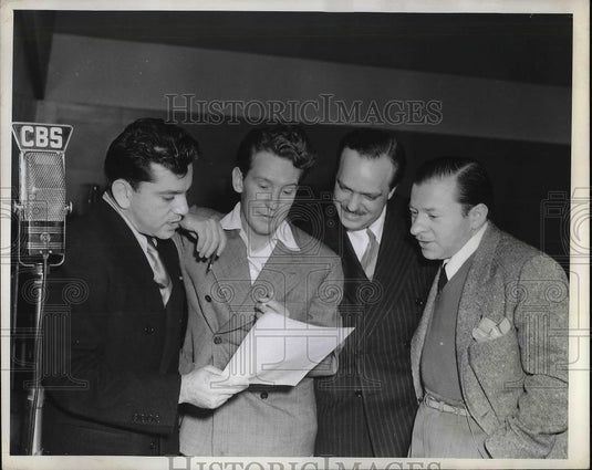 1941 Press Photo Reis, Meridith, Stevens, & Vanda with "Free Company" Production - Historic Images