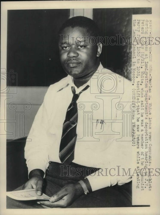 1948 Press Photo Charles H. White of Immigration - Historic Images