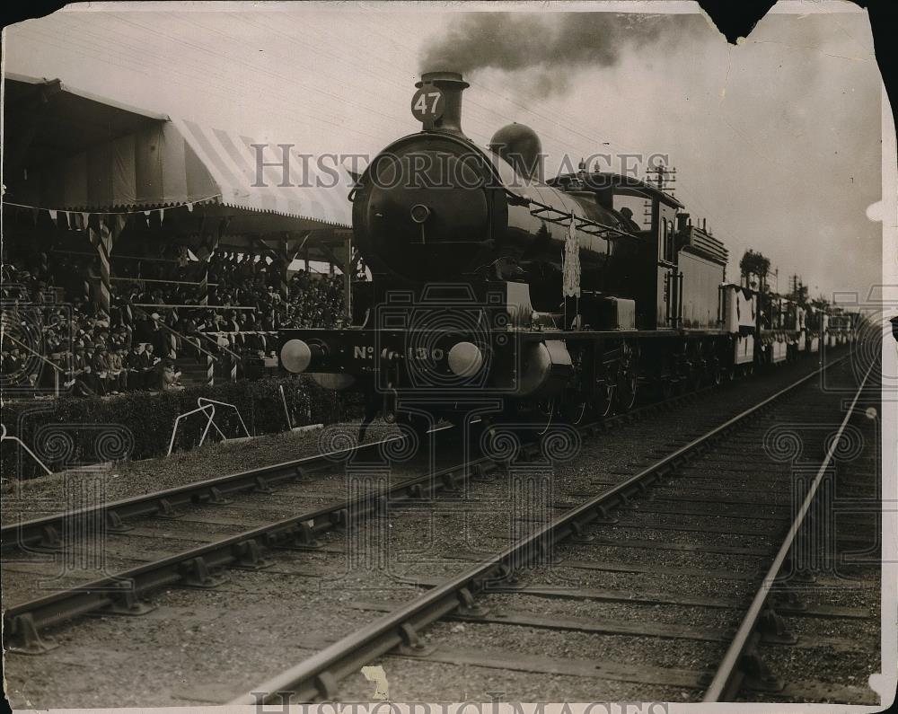 1925 Press Photo Tableaux Train, Centenary of Railway, Darlington and Stockton - Historic Images