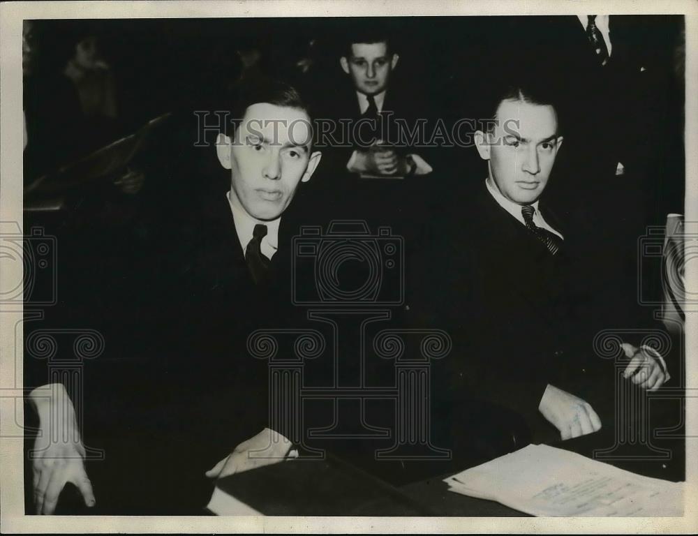 1932 Press Photo Allen and Reid Prewitt at trial - Historic Images