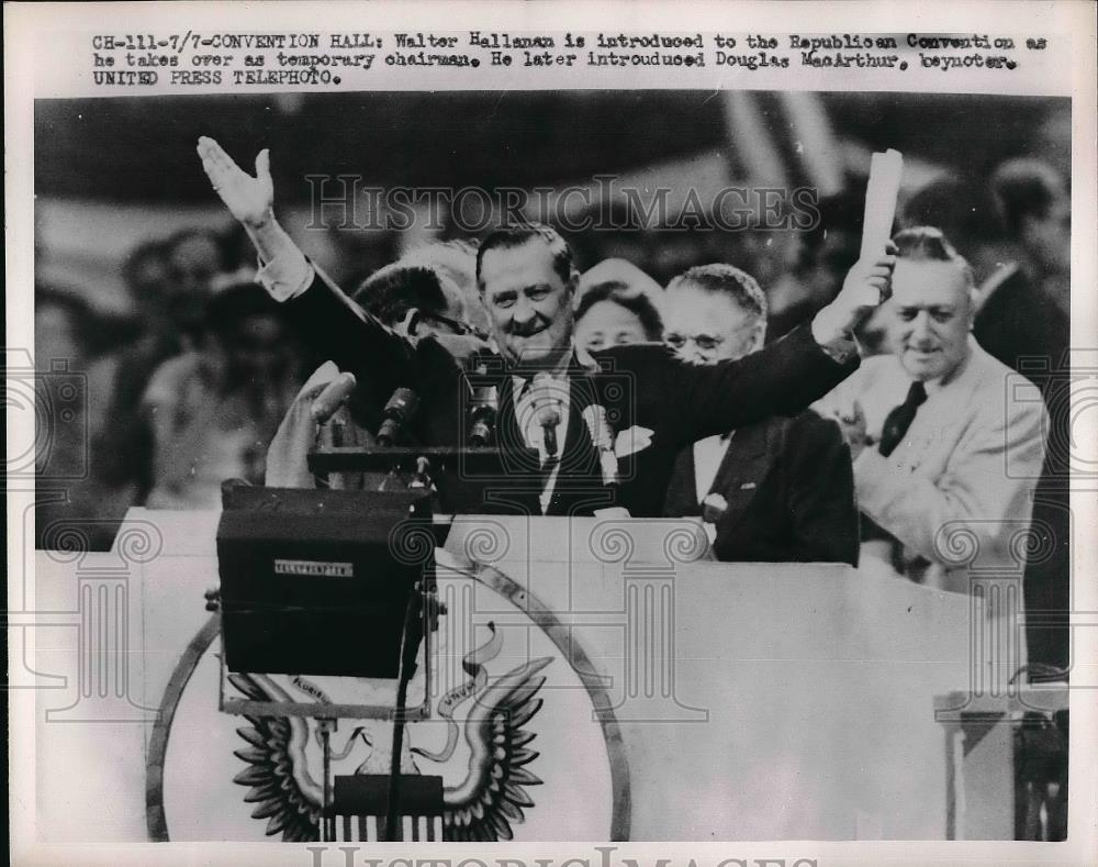 1952 Press Photo Walter Hallanan at the Republican Convention - Historic Images