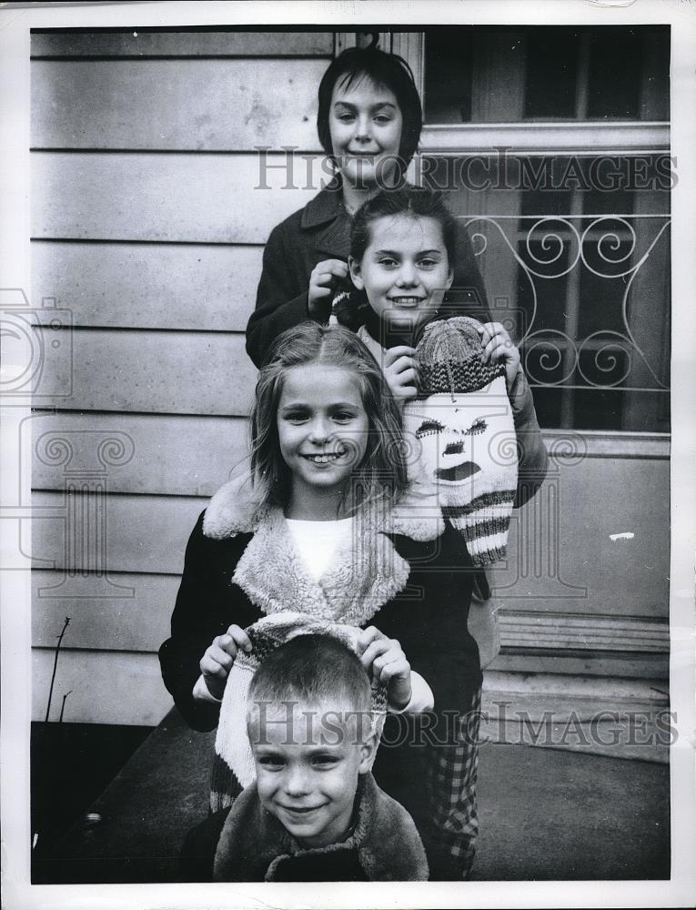 1962 Press Photo Cindy Humphrey, Marinne Evans Krupko, Tommy Krupko - Historic Images