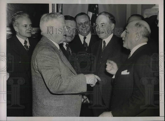 1939 Press Photo Vice Pres John Garner, Fourcault De Pavant, Henri Gerente - Historic Images