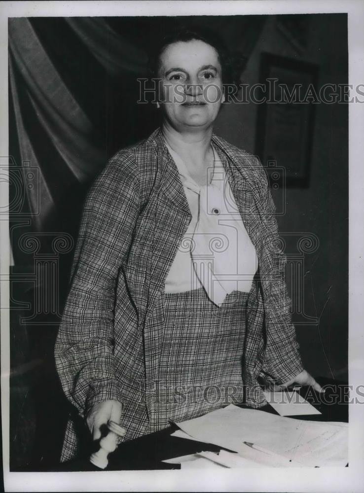 1934 Press Photo Mrs. Norma Wlaker chairman of Auxiliary - Historic Images