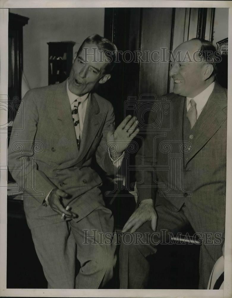 1936 Press Photo Sen Alva Adams with Marvin McIntyre - Historic Images