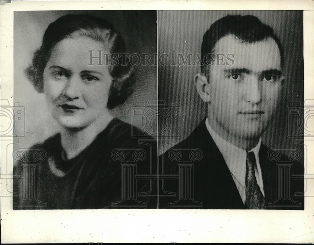 1938 Press Photo Mrs. Margaret Neidert Hilgert, John Hilgert, Wed in Hospital - Historic Images