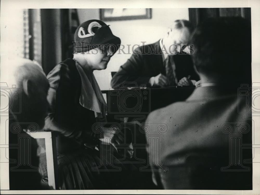 1931 Press Photo Mrs. Donna Bell Harris divorce/bankruptcy court - Historic Images