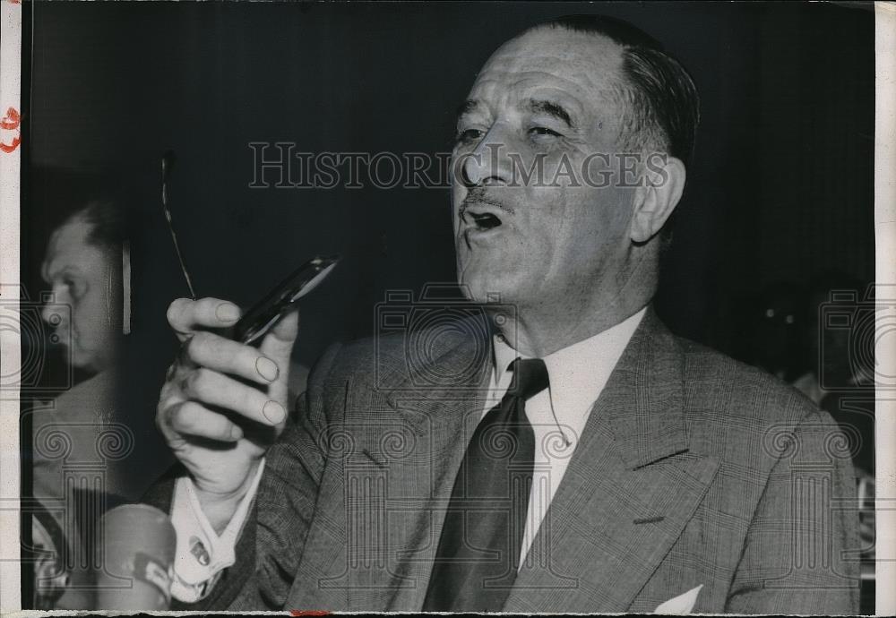 1955 Press Photo Air Force Sec. Harold Talbott at Senate committee - Historic Images