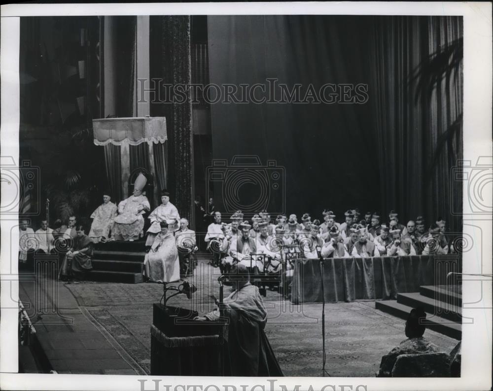 1941 Press Photo Rev. Amleto G. Cicognani, Convention Hall, Confraternity - Historic Images